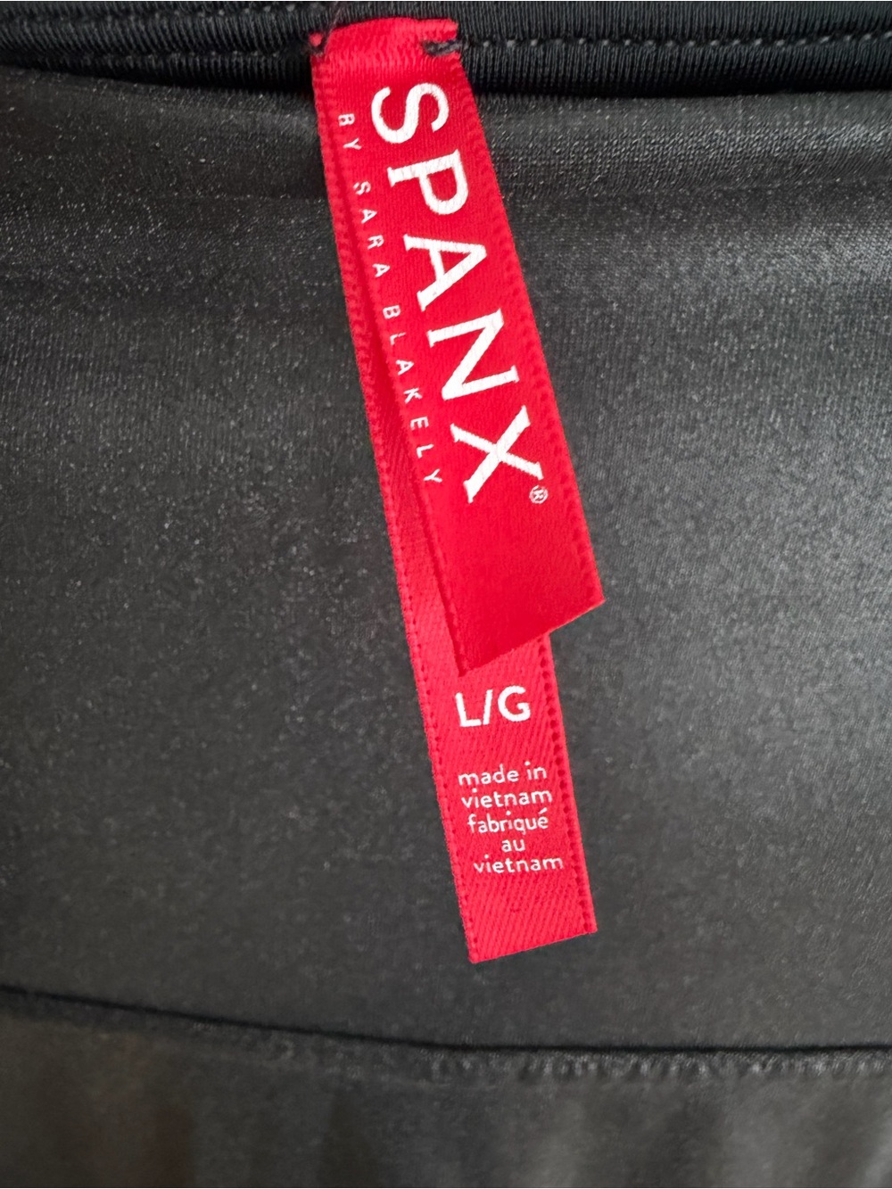 SPANX Moto Faux Leather Leggings in Black Size Large - Picture 9 of 9